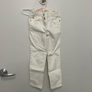 cropped white jeans, size 8, crew cuts